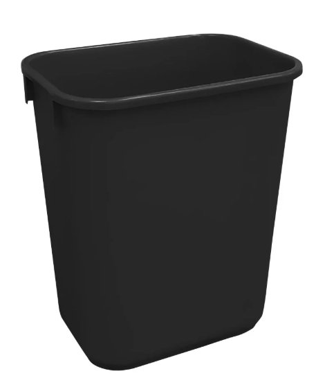 GLB-9757BLA POUBELLE SOUPLE DE BUREAU 39 LITRES NOIRE