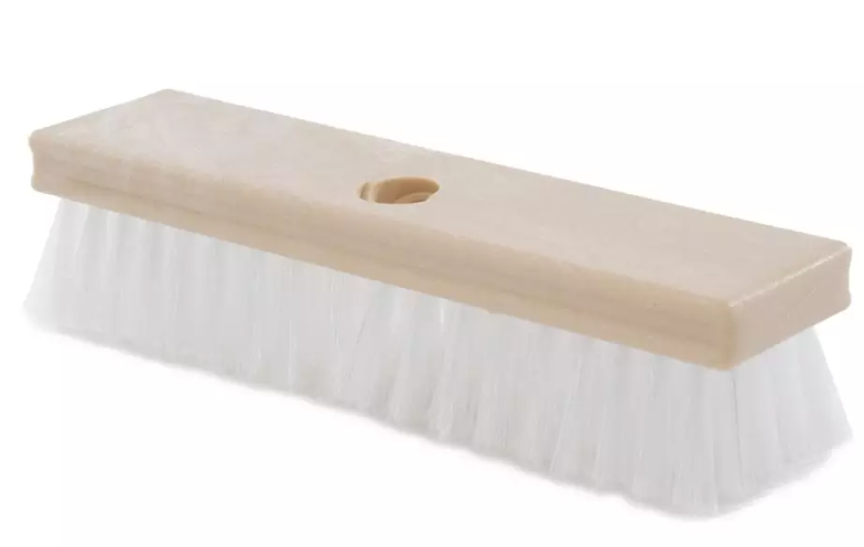 AG-99100 BROSSE À RÉCURER BLANCHE 10'' AVEC BLOC EN PLASTIQUE