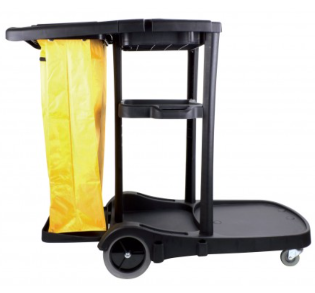 JV-JS0006BK CHARIOT CONCIERGE ROUES AVANT PIVOTANTES 3 TABLETTES NOIR