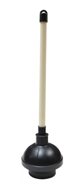 ADV-9072 SIPHON DE TOILETTE NOIR AVEC MANCHE EN BOIS