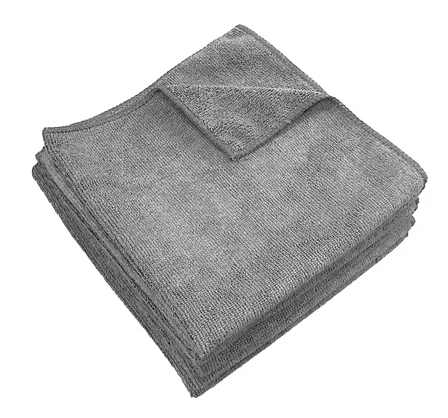 MICROFIBRE GRIS  14X14  (VENDU AU PAQUET CONTIENT 10 UNITÉS)