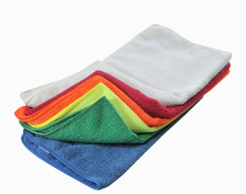 CHIFFON EN MICROFIBRE BLEU FORMAT 16''X16'' VENDU 10/PAQUET 