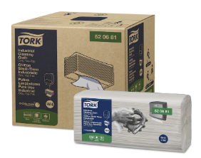 TORK-520681 CHIFFONS EN SIMILI-TISSU GRIS 1 PLI 5X140/CS