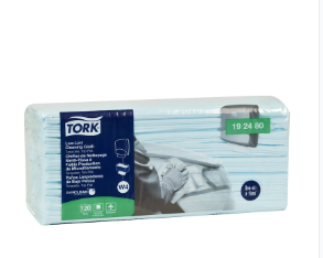 TORK-192480 5X100F CHIFFONS DE NETTOYAGE TURQUOISE