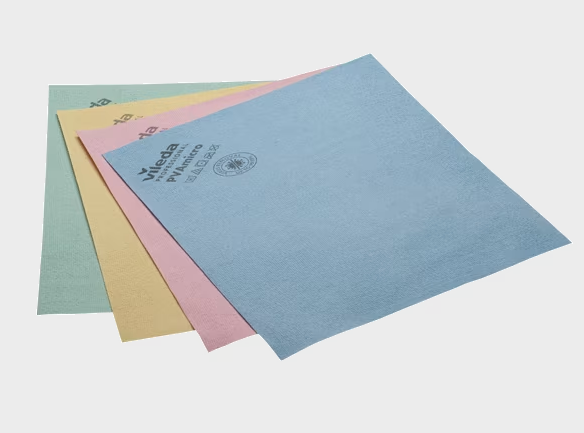 VILEDA-143590 CHIFFON MICROFIBRE ''BLEU'' 15''X14'' PVA MICRO 5/PAQUET 