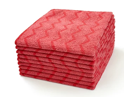 [230620-RG] RUBBERMAID-FGQ62000RD00 CHIFFON MICROFIBRE HYGEN 16X16  12/PAQUET , ROUGE