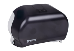 [413600] SJ-R3600TBK DISTRIBUTEUR DE PAPIER HYGIÉNIQUE DOUBLE POUR PETIT ROULEAU NOIR