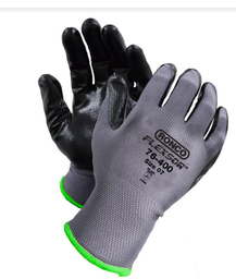 [611181-N] RC-76-400-08 GANT FLEXSOR NYLON/NITRILE NOIR/GRIS MEDIUM