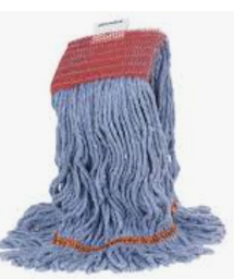 [631803] AG-1803 MOPPE BLEUE 20OZ BRINS ATTACHÉS ET BOUCLÉS AVEC BANDE LARGE