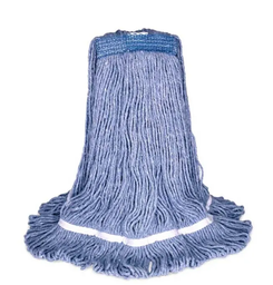 [632050] BVS-BEB2 MOPPE BLEUE 16OZ BRINS ATTACHÉS ET BOUCLÉS AVEC BANDE ÉTROITE