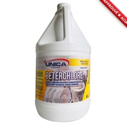 [650025-4] UNICA-NDCH04 ''DETERCHLORE'' DÉTERGENT À LAVE-VAISSELLE COMMERCIAL 4L 