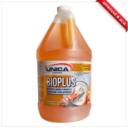 [654654] UNICA-NPLU04 ''BIOPLUS'' SAVON À VAISSELLE ORANGE ULTRA-CONCENTRÉ 30% 4L