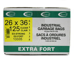 [7726CX] SAC À ORDURES CLAIR EXTRA-FORT 26X36 125/CAISSE