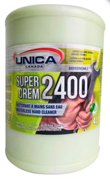 [862404] UNICA-S2404J ''SUPER CREM 2400'' NETTOYANT À MAINS AVEC PIERRE PONCE VERT PÂLE *JUG* 4L 