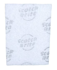 [890098] 3M-98 TAMPON À RÉCURER POUR USAGE LÉGER 6''X9'' BLANC VENDU 20/PAQUET