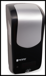 [410970] SJ-SH970BKSS DISTRIBUTEUR DE SAVON LIQUDE ET LOTION SANS CONTACT NOIR ET ACIER INOX 900ML