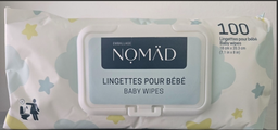[230058] NOMAD-SERVIETTES HUMIDE POUR BÉBÉ 9X100/CAISSE