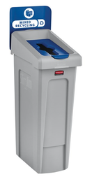 [055055] RUBBERMAID-2185055 STATION DE RECYCLAGE SLIM JIM GRISE 23GAL