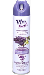 [091112] ''VIRO FRESH'' DÉSODORISANT EN AÉROSOL ''LAVANDE/VANILLE'' 240GR
