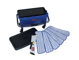 [050050] RUBBERMAID-FGQ050000000 TROUSSE DE DÉPART POUR APPLICATION CIRE (SEAU BLEU/PLAQUETTE/TAMPONS)