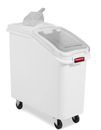 [050794] RUBBERMAID 
2020794 - CONTENANTS MOBILES 26G/99L BLANC+COUVERCLE COULISSANT