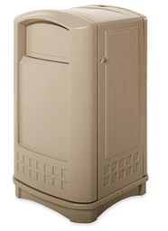 [053964-BG] RUBBERMAID -FG396400BEIG POUBOUBELLE PLAZA 50GAL,BEIGE