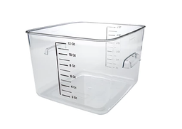 [056312] RUBBERMAID - 
FG631200CLR
CONTENANT CARRÉ CLAIR 12PINTES